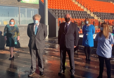 Bob and Boris Johnson at The Hive